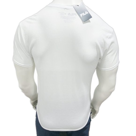 NWT FILA MEN'S WHITE CREW NECK SHORT SLEEVE T-SHIRT SIZE S - Picture 4 of 5